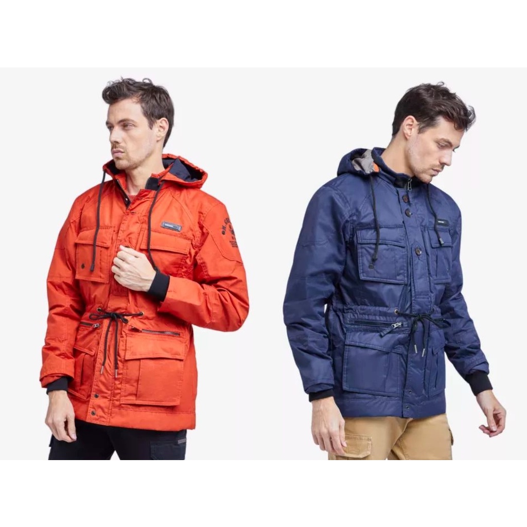 JAKET OUTDOOR MGEE PARKA C004 - ORANGE & NAVY