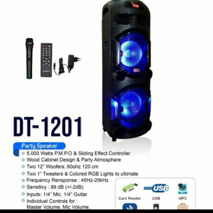 Speaker Portable DAT DT-1201 Bluetooth