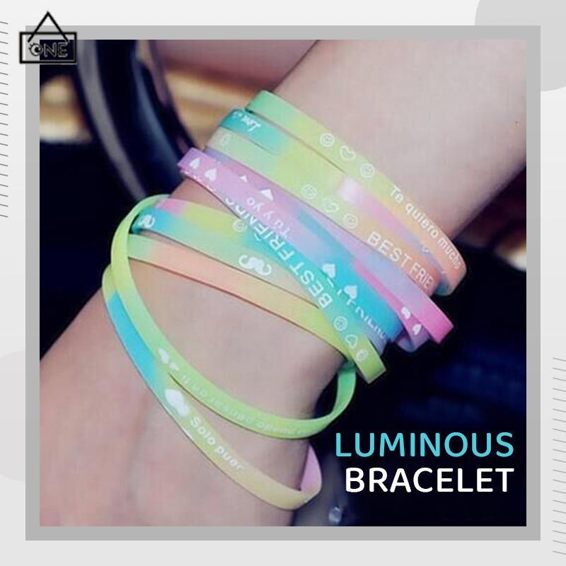 COD❤️Bracelet Silicon Luminous Luminous Couple Wristband Untuk Wanita/Pria-A.one