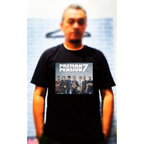 Kaos preman pensiun 7/kaos lengan pendek hitam/kaos sablon DTF