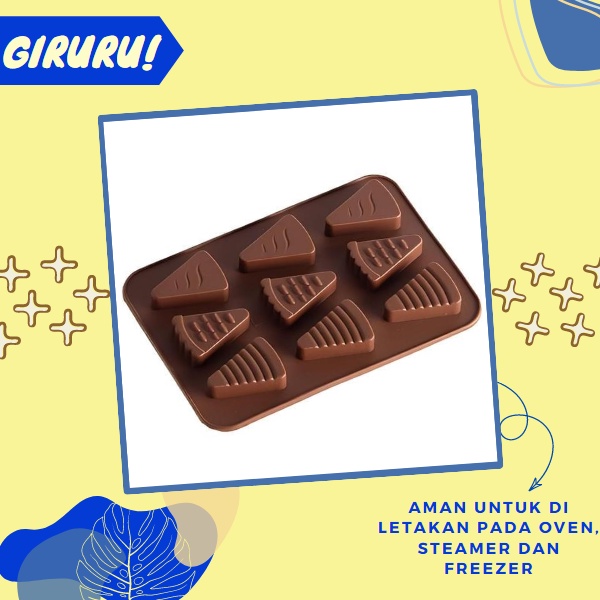 Cetakan Coklat Bentuk Pizza /  Cetakan Coklat Jelly Pudding / Cetakan Molds Silicone tahan panas Serbaguna