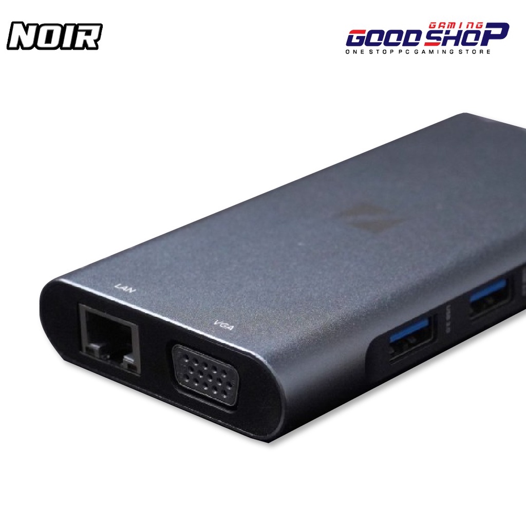 NOIR 10in1 USB TYPE C HUB TO HDMI 4K LAN USB 3.0 FAST CHARGING MACBOOK