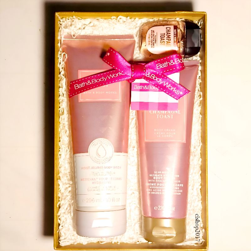 BBW CHAMPAGNE TOAST TRAVEL SIZE GIFT SET BATH &amp; BODY WORKS