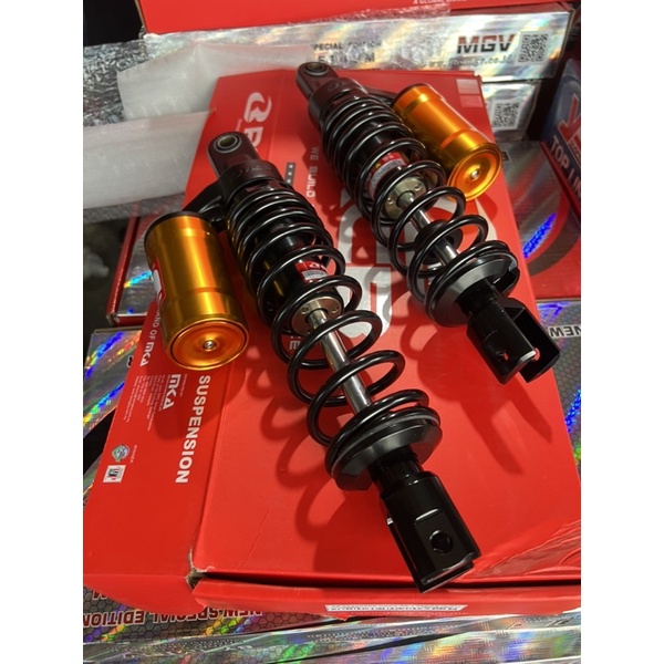 Shockbreaker shock rcb nmax old pcx 150 uk 330mm shock tabung atas rcb original mb 2 series warna hitam tbg gold