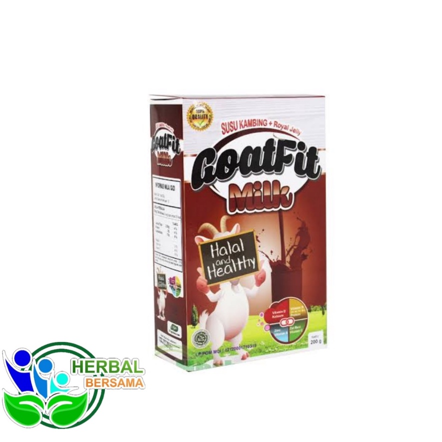 

Goatfit Milk Cokelat | Goat Fit Coklat Per Box Kemasan 200 gr | Susu Kambing Etawa Plus Royal Jeli