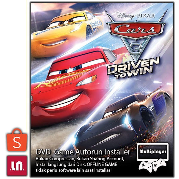 Disney Pixar Cars 3 : Driven to Win (1, 2, 3, Race-O-Rama) - PC DVD Games