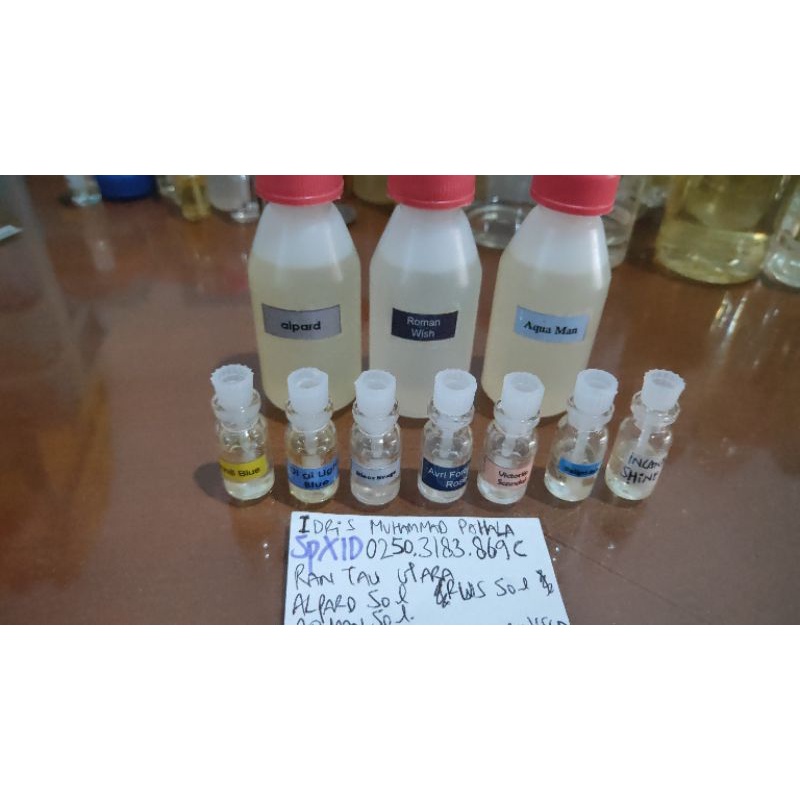 Pesanan by request , bibit parfum, campuran parfum ,paket usaha , expression , excelent, laverne , c