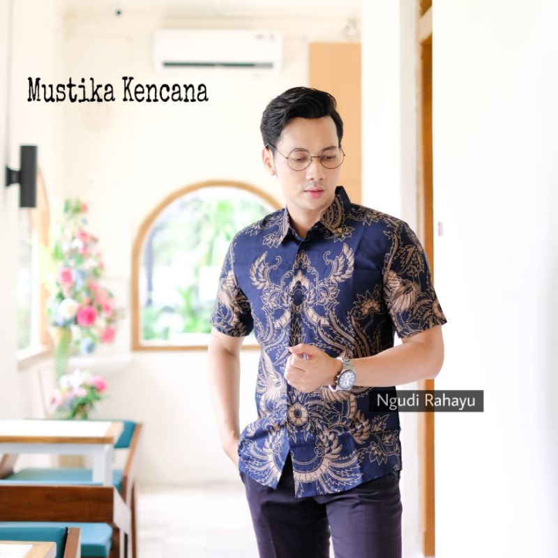 Kemeja Batik Pria Slimfit Slim Fit Terbaru Kekinian Ori ngudi