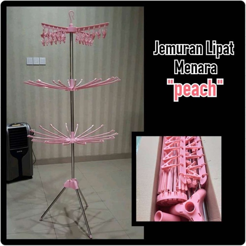 Alat Jemuran Menara Lipat Jemuran Baju Model Menara Susun Towel Rack M-649