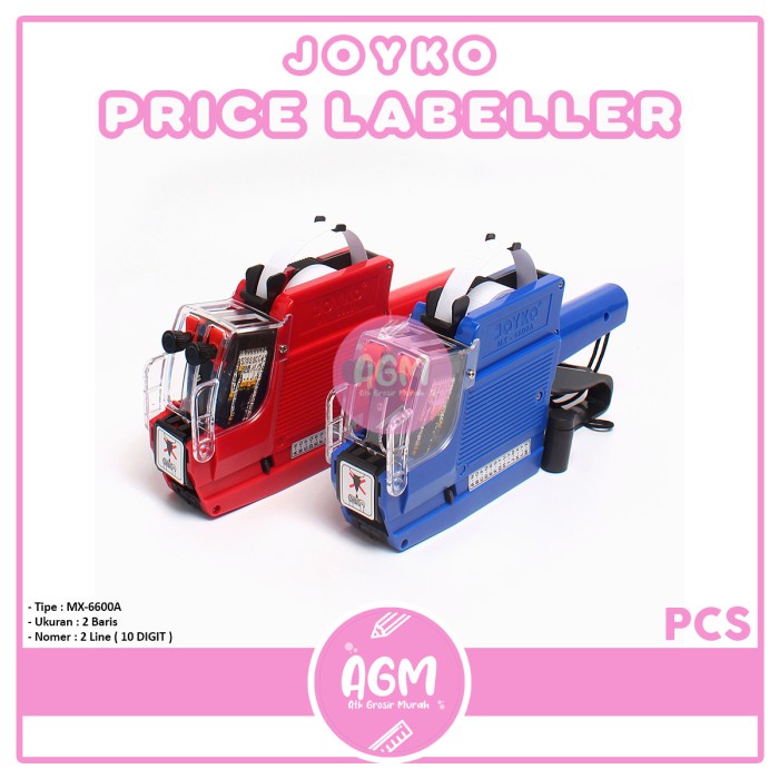 

Stiker Price Labeller 2 Baris Joyko ( Label Harga) Mx-6600A