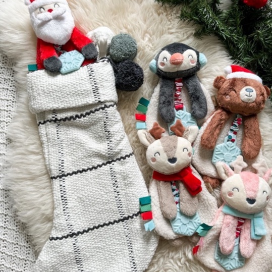 Itzy Ritzy LOVEY Plush And Silicone Teether Christmas Toy Mainan Boneka Bunny Koala Sloth Soft Lucu Gigitan Bayi Soother Gums