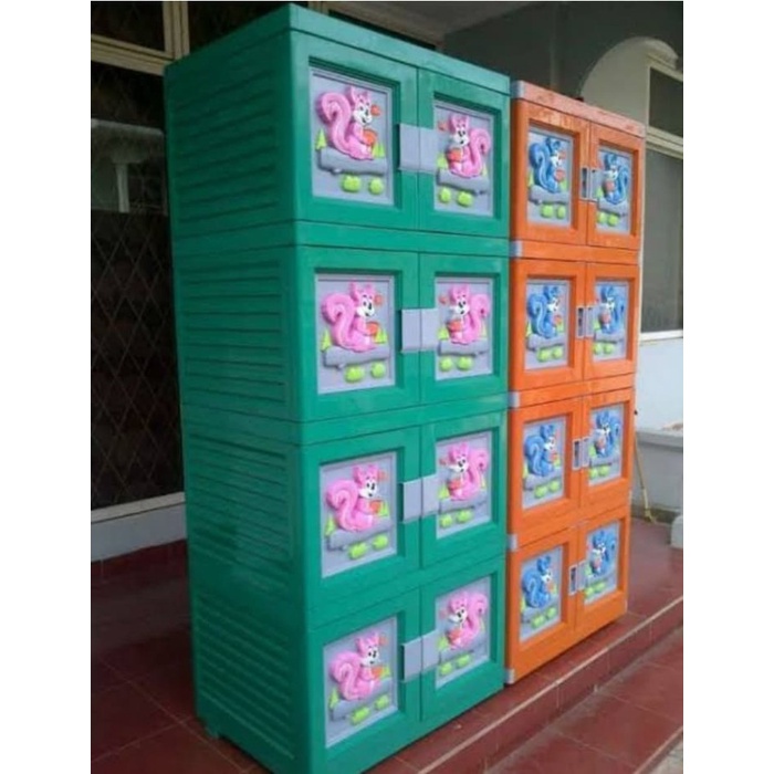 Lemari Plastik Miami 4 Susun Gambar Timbul