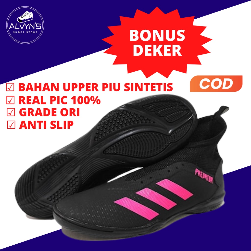 Sepatu Futsal Adidas Predator Hitam Pink - AZH