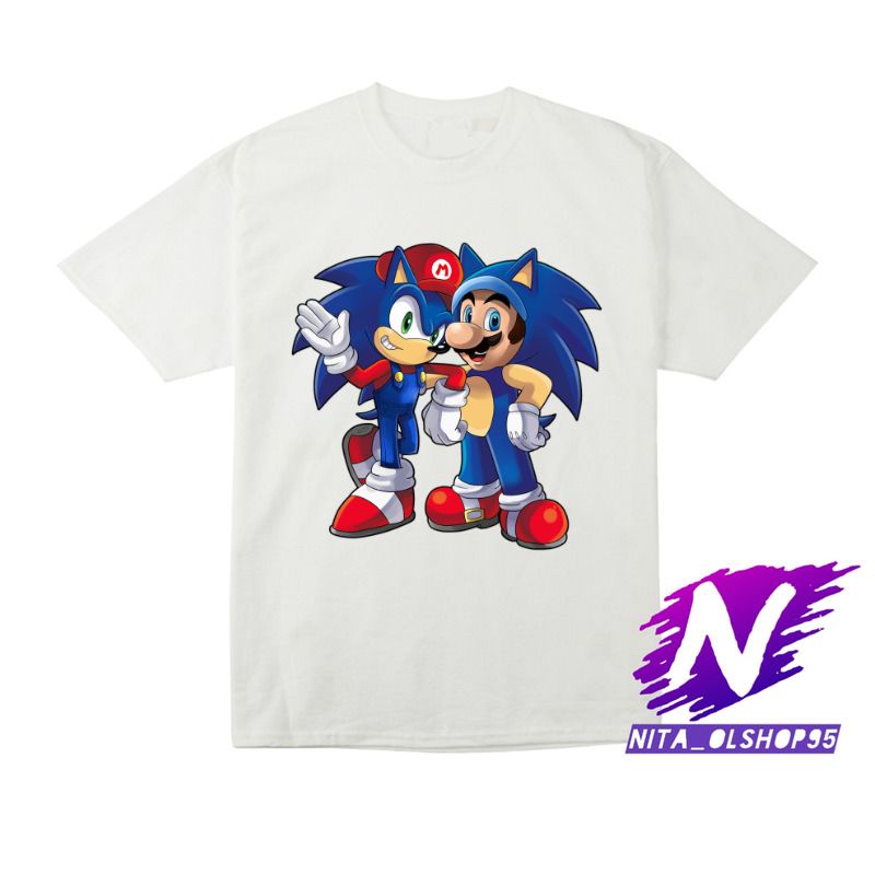 BAJU ANAK KAOS ANAK SONIC DAN SUPER MARIO GAME