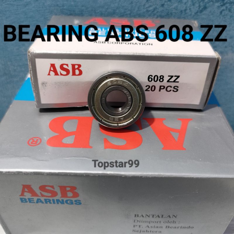 Kelahar Bearing ASB Bering Laher Lahar 608 ZZ 608ZZ Harga Per 1 Pcs