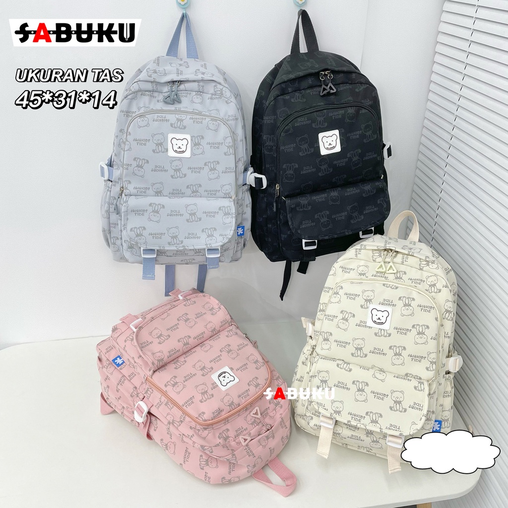 Tas Ransel Sekolah Tas Sekolah SD SMP SMA Pria Wanita Tas Punggung Backpack Fashion Motif - 276