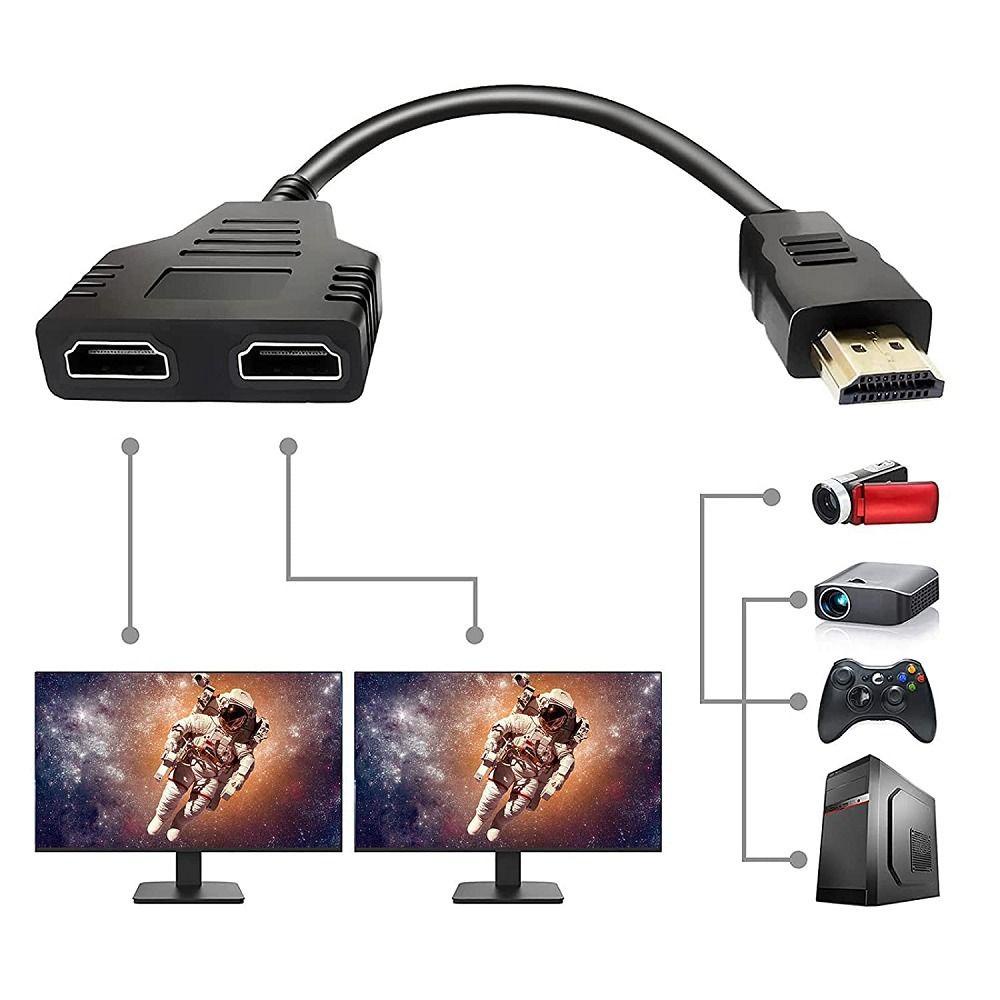 Pineapple HDMI Splitter 1input 2output 1ke 2arah Converter Adapter Wire