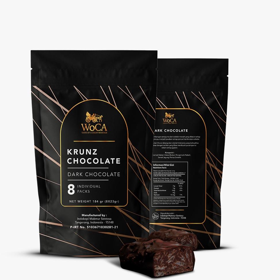 

[KODE PRODUK L6KJP7175] WoCA Krunz Chocolate Dark 8 individual packs - Pouch