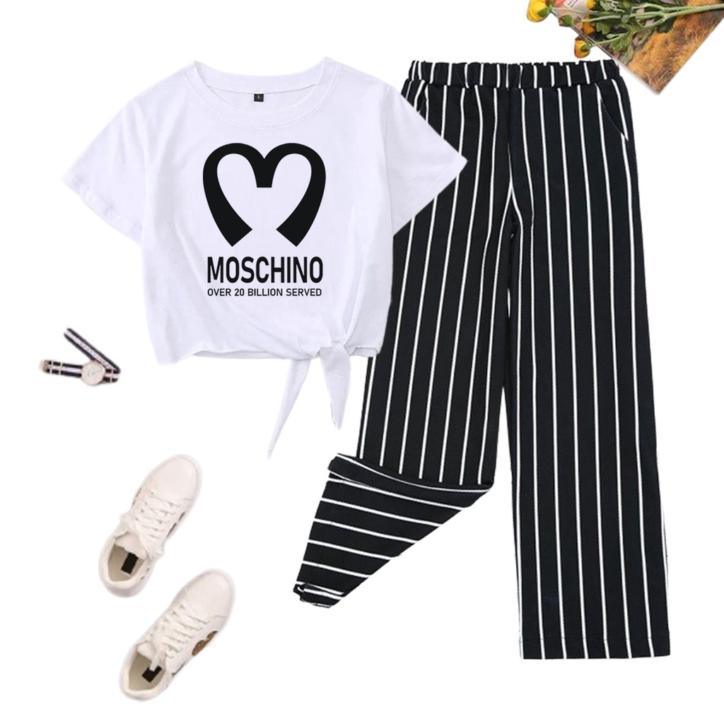 Setelan Murah / Stelan Kaos Remaja Tied Tee + Celana - RISK BEAR