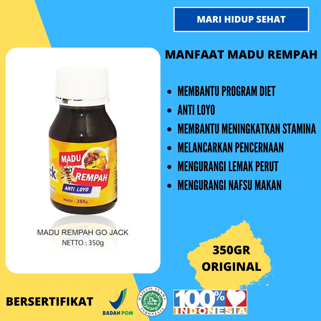 

Madu Rempah Go Jack 350 Gram / Cocok Untuk Diet Anti Loyo dan Stamina Kuat