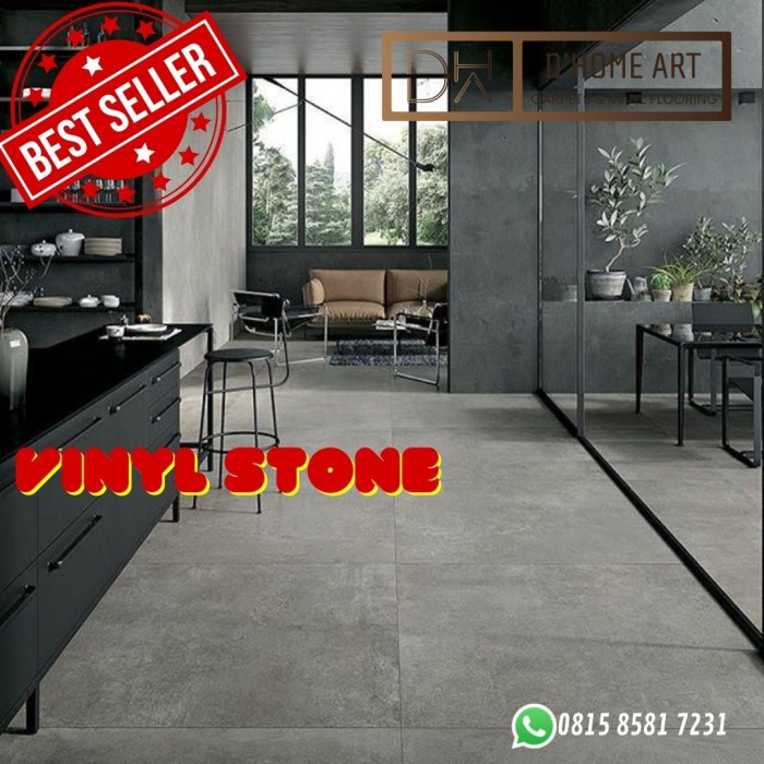 Tag Lantai Vinyl Stone/Semen Frantinco - Vinyl Lantai Motif Granit