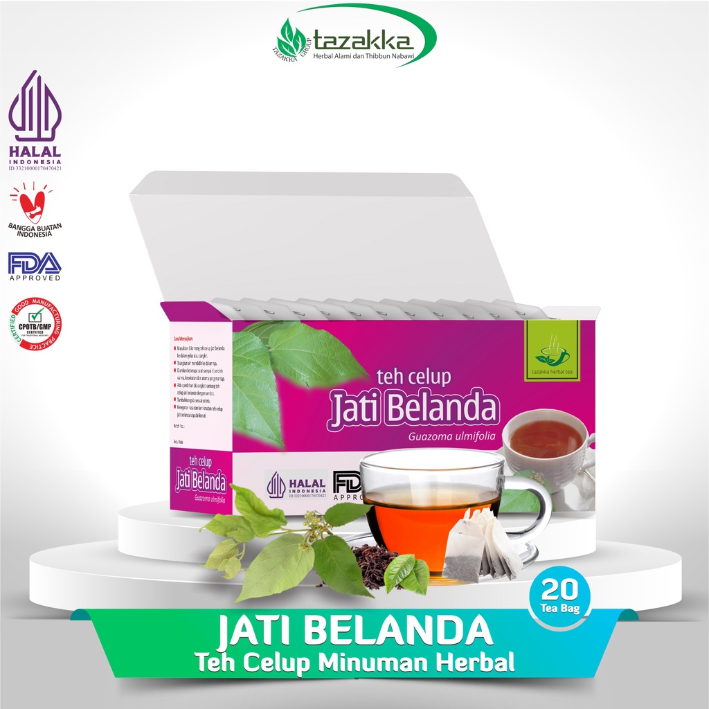 

Teh Celup Daun Jati Belanda Herbal Tazakka Original Isi 20 Kantung | Original