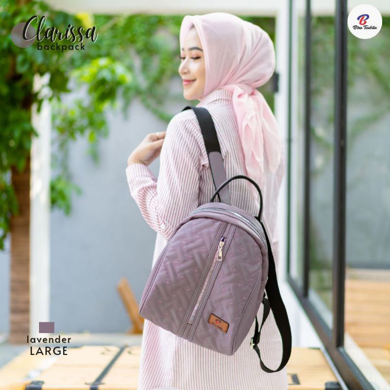 Biru Tsabita Tas Ransel Clarissa Bordir WaterProf