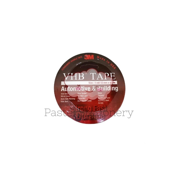 

Double Tape VHB 3M Original 12mm x 4.5M - Busa Perekat Kuat Bangunan Otomotif 1/2 Inch 12 mm