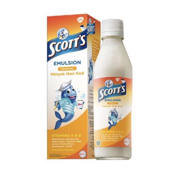 SCOTTS EMULSION ORIGINAL 200ML/400ML SCOTTS MINYAK IKAN UNTUK ANAK