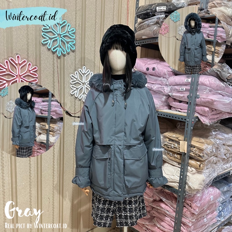 Coat winter wanita Rumi import mantel musim dingin cewek outer hangat gunung korean style thermal