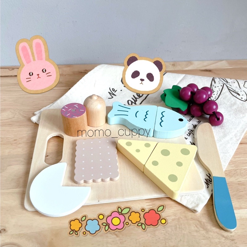 wooden toys pastel edition - pretending play mainan edukasi high quality