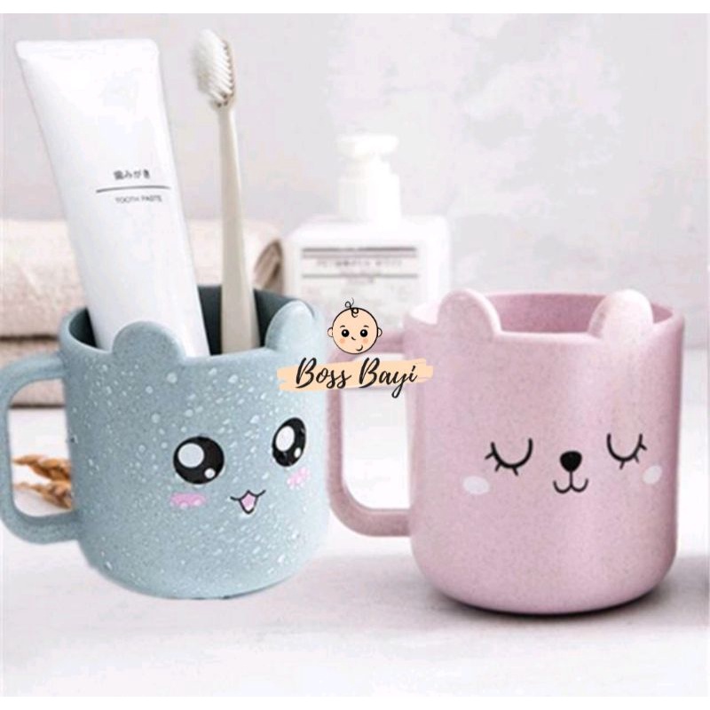 BOSS BAYI - Mug/ Cup /Cangkir/ Gelas Pegangan Bahan Jerami