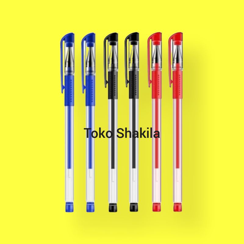 

(10 pcs) Pulpen Gel 0.5 mm/ Standar Pulpen Tinta Cair Alat Tulis sekolah