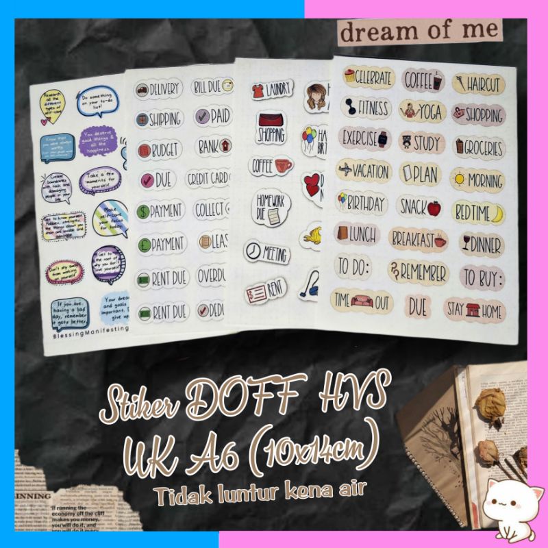 

stiker jurnal / Stiker book
