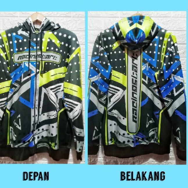 BISA COD ✔️Jaket Racing Hell Motor Balap Hoodie Sweater Racing hell line star Pria wanita Bahan Tebe