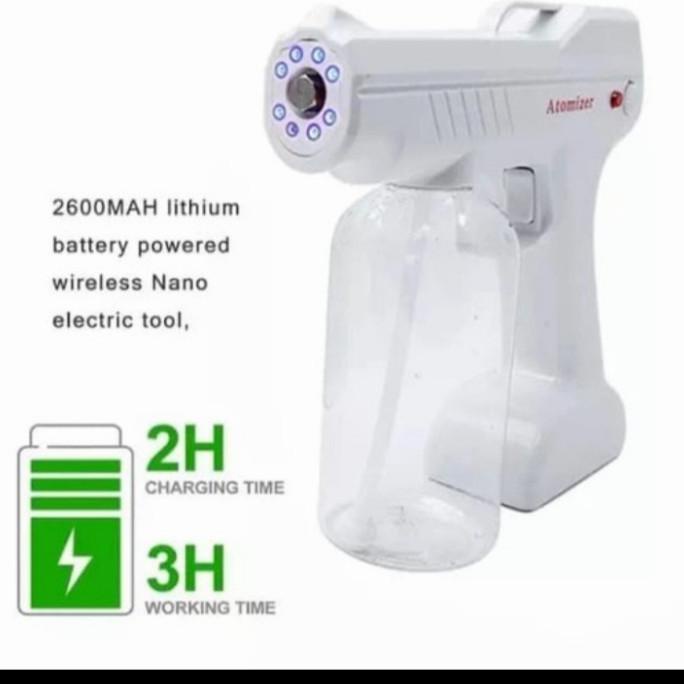 Alat penyemprot disinfektan elektrik nirkabel semprot uap nano