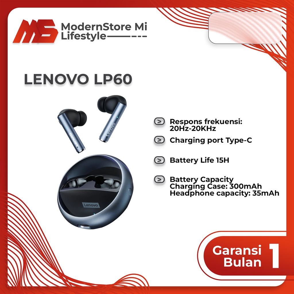 Lenovo LP60 True Wireless Earbuds