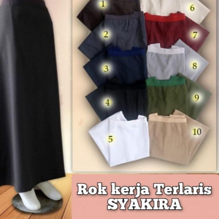 READY ✅ROK KERJA WANITA || Rok panjang wanita || Rok kantor hitam || Rok bahan model A-line muslimah