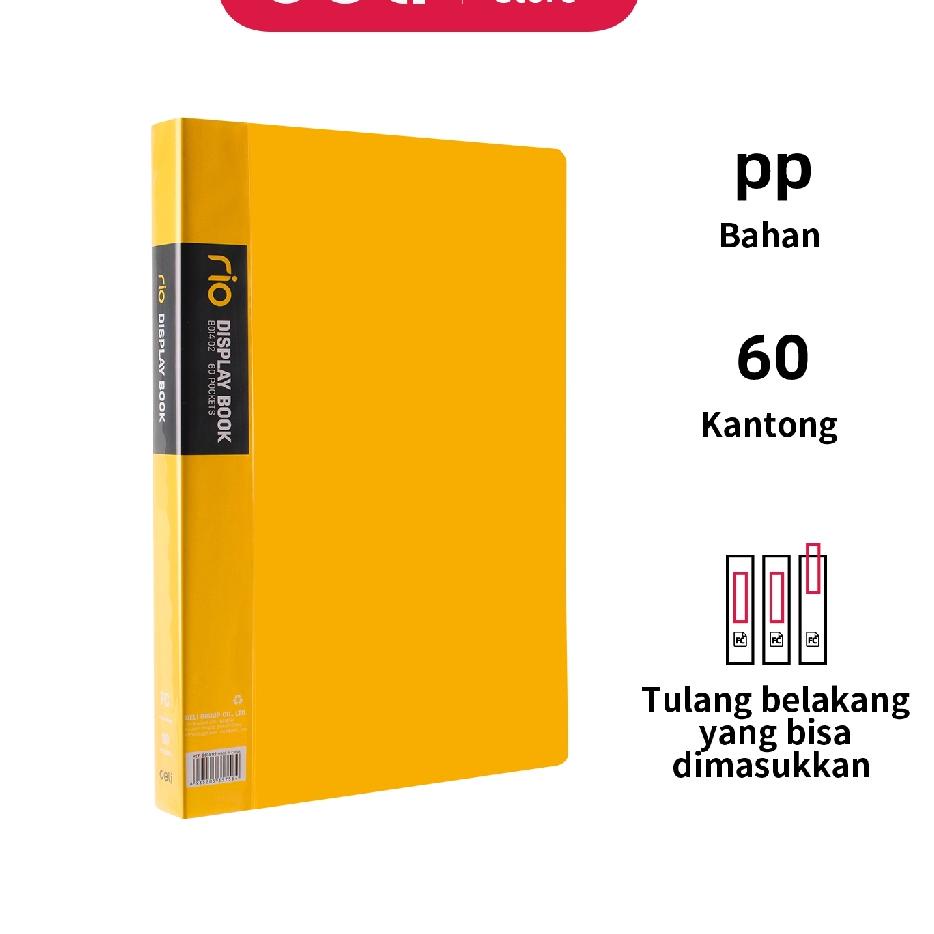 

⭐⭐⭐ Deli Display Book Clear Holder Seri Rio FC 60 halaman 0.95mm Cover Plastik PP warna cerah EB01402