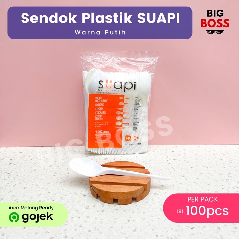 Sendok Makan Plastik SUAPI Higienis Food Grade PREMIUM MURAH