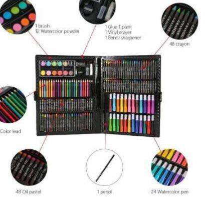 

U7Y♝ OKK 150 Set Mewarnai Crayon Anak Set Lukisan Air Warna Pena Krayon Lukisan Anak Seni Lukisan Alat Anak Hadiah Paling Laris