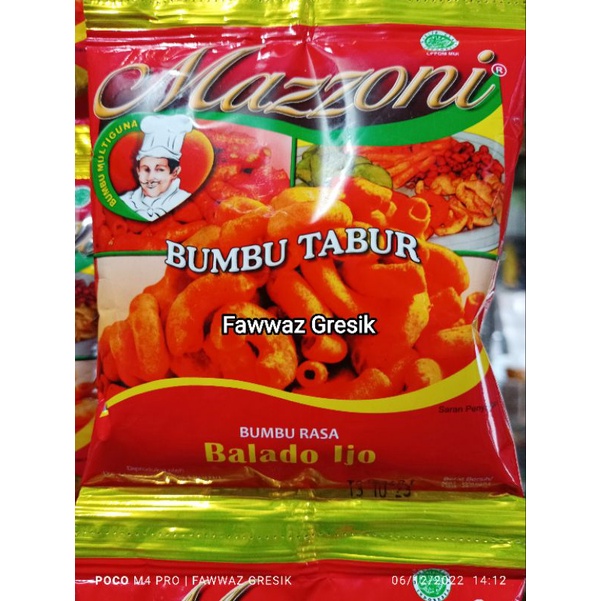 BUMBU TABUR MAZZONI Varian Rasa 100gram Rumput Laut Balado Hijau Pizza Jagung Bakar Manis Pedas Keju Ayam Bawang Panggang / Mazzoni Tabur Bumbu 100 gr