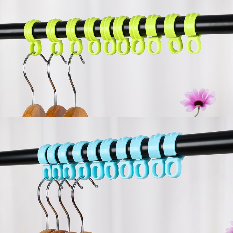 10pcs Pack Non-Slip Windproof Clothes Hanger Fixed Buckle Hook/Rumah Tangga Hemat Ruang Laundry Pengeringan Organizer Pasak/Aksesoris Organizer Closet