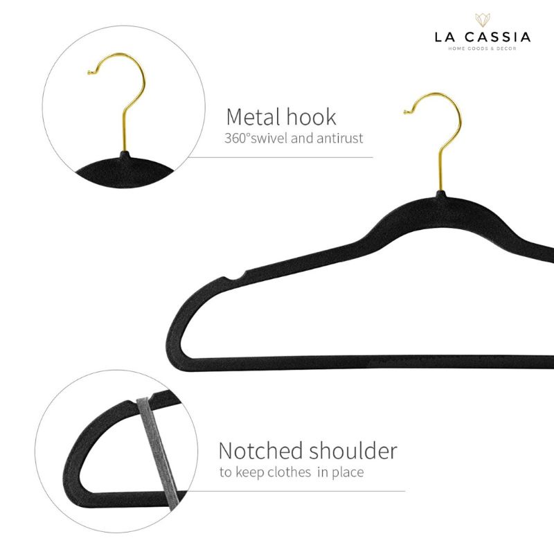 Gantungan Baju Velvet Gold Hook Premium Quality BEST PRICE &amp; QUALITY GUARANTEED