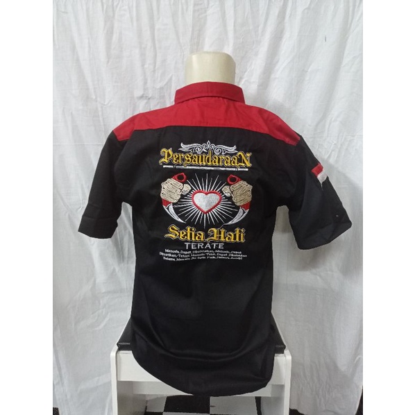 BAJU PSHT SATU ABAD-KEMEJA BORDIR PSHT-KEMEJA PSHT TERBARU-HEM PSHT BORDIR-HEM TERATE-HEM TERBARU SH
