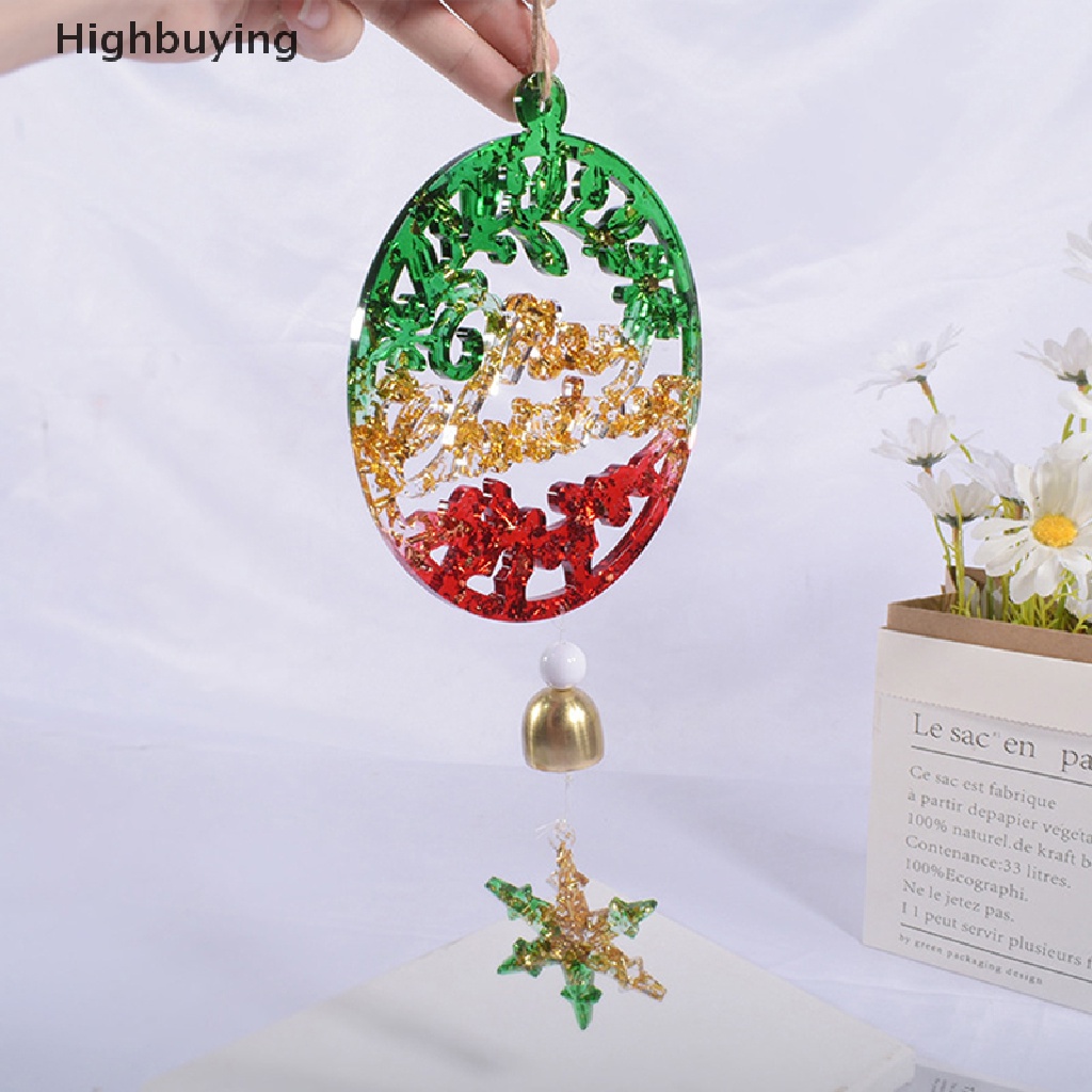 Hbid Natal Cetakan Silikon Lonceng Angin Cetakan Snowflake Pendant Mold Making Tools DIY Resin Epoxy Casg Mold Home Handmade Dekorasi Ornamen Glory