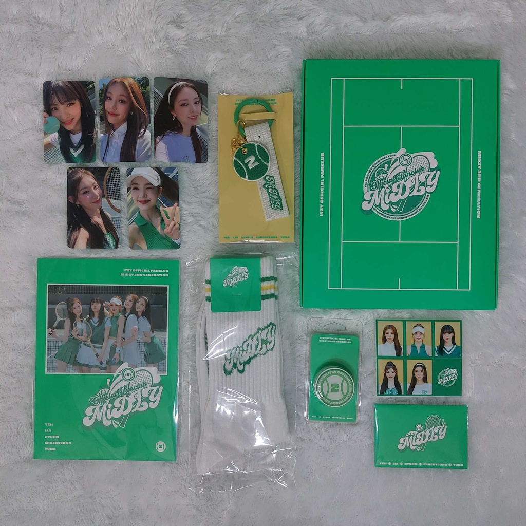 Itzy Official Fanclub Midzy 2nd Gen Kit Fanship Fankit Member Set PC ID Photocard Tennis Ryujin Yeji