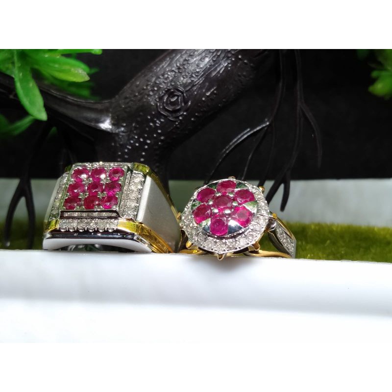 ready cincin perak berlian couple super murah