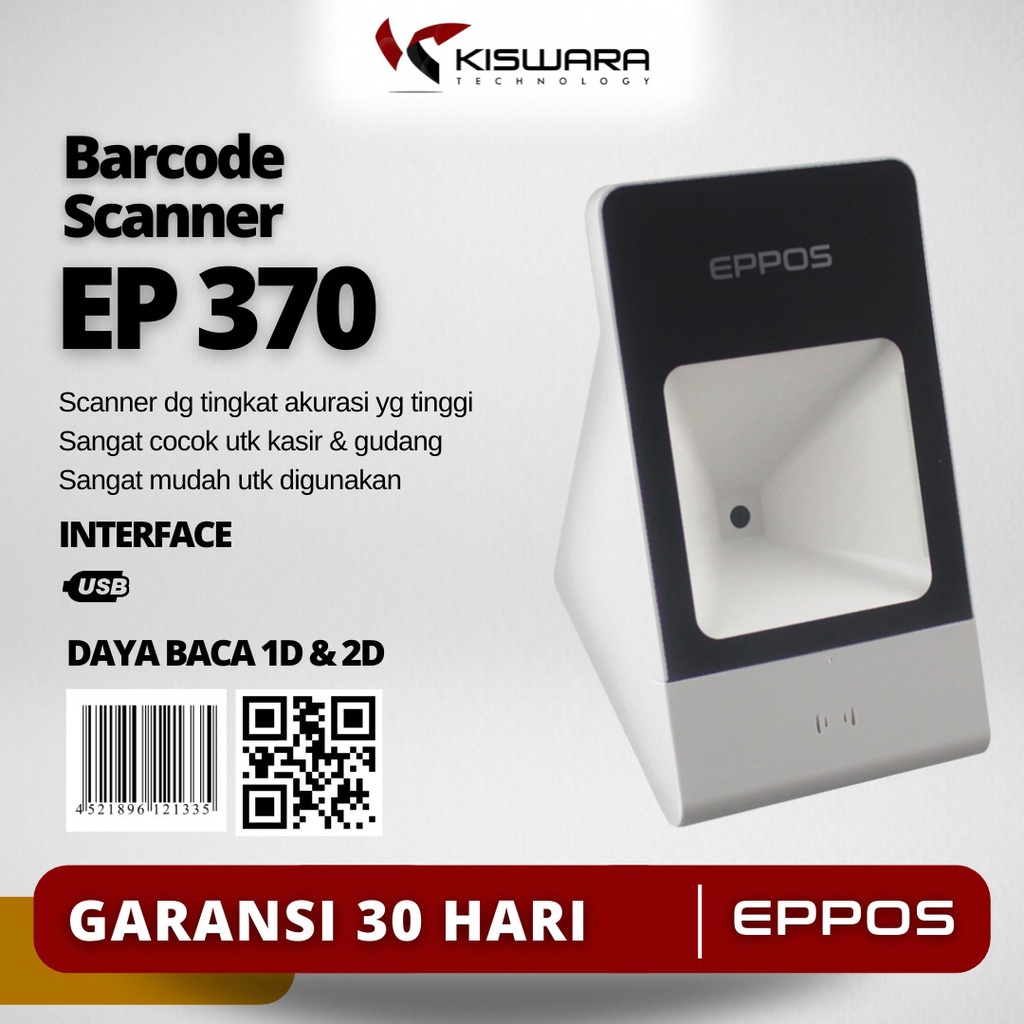 Omni Barcode Scanner EPPOS 1D/2D EP370 BARCODE DEKSTOP