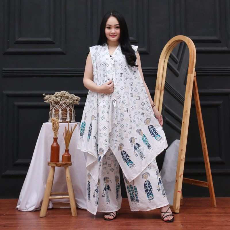 OUTER/CARDIGAN BATIK TEJO MODEL SAYAP II VEST BATIK KEKINIAN